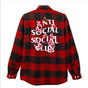 Anti social social club. Size Small kkoch flannel.
